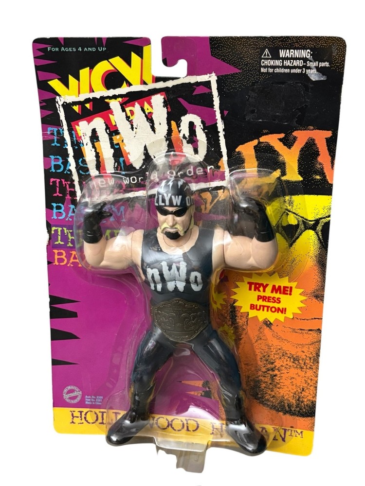 NEW VTG Hulk Hollywood Hogan WCW Vibratrating Figure Toymaker 1997 WWE WWF