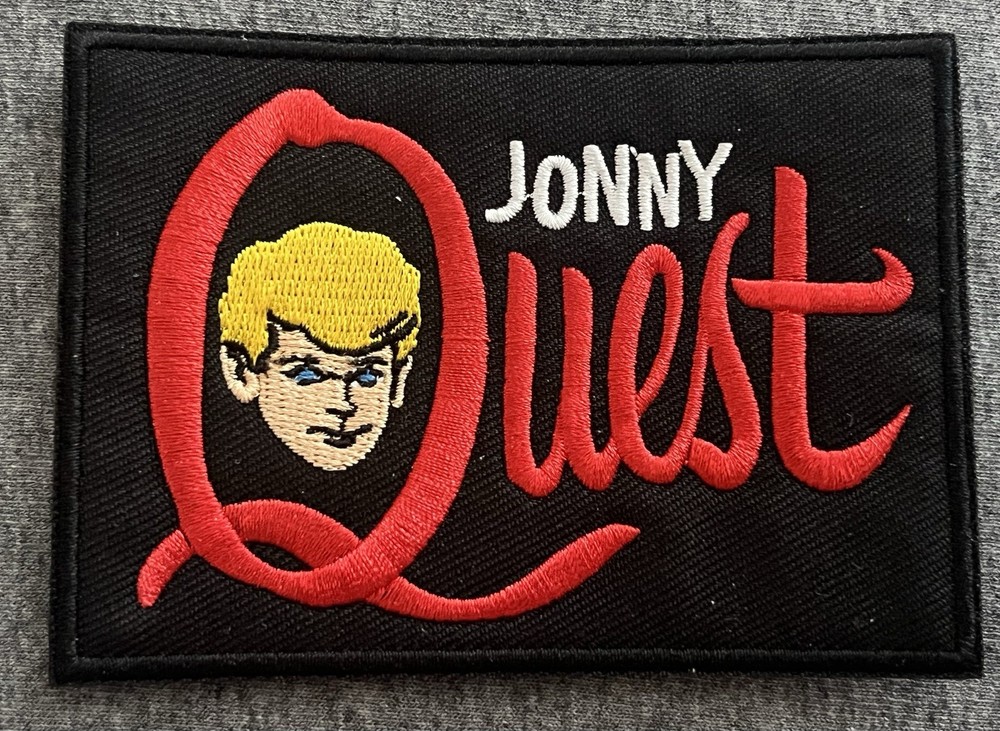 JONNY QUEST embroidered Title Patch cartoon Indiana Jones jonnie johnny johnie