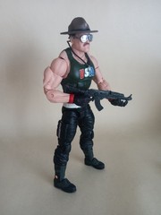 Custom G.I. Joe 6″ loose Classified Sgt. Slaughter 1986 mail-away deco wrestler