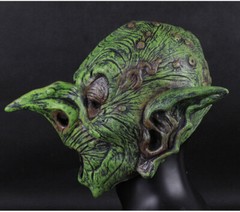 Green Goblin Cosplay Elf Scary Witch Mask Halloween Carnival Party Costume Prop