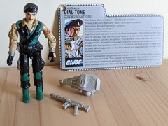 1986 Dial Tone Vintage GI Joe Figure with File Card – Damaged Weapon – READ