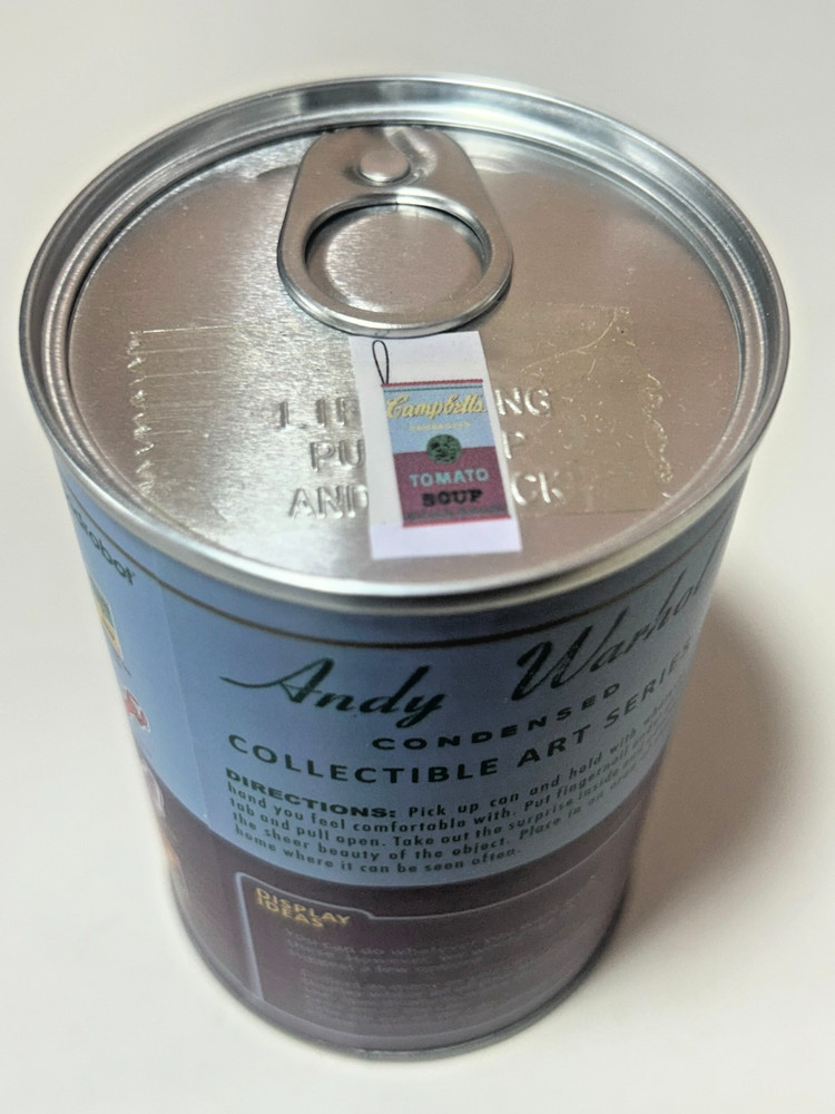 KIDROBOT ANDY WARHOL SEALED VINYL CAMPBELL’S COLLECTIBLE ART 2 SOUP CAN TOY