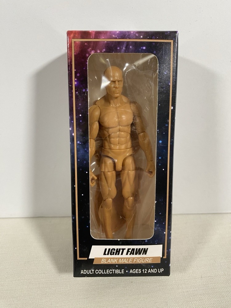 Vitruvian H.A.C.K.S. HACKS Light Fawn Blank Male Figure Boss Fight 1:18