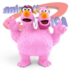 Sesame Street Place Two-Headed Monster PVC Figure Pink 3” Fill-A-Bus Collectable