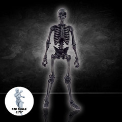 Vitruvian H.A.C.K.S. BLACK 1:18 Scale Action Figure: Skeleton Blank