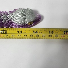 Set of 2 Articulated 3D Printed Bush Viper Snake Fidget Toy Purple Copper 14.5″