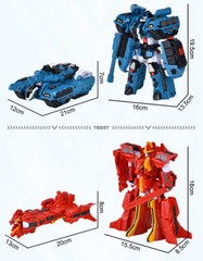 TOBOT V Galaxy Detectives Mini Transform Figure Commander Tank Beast Trail Robot