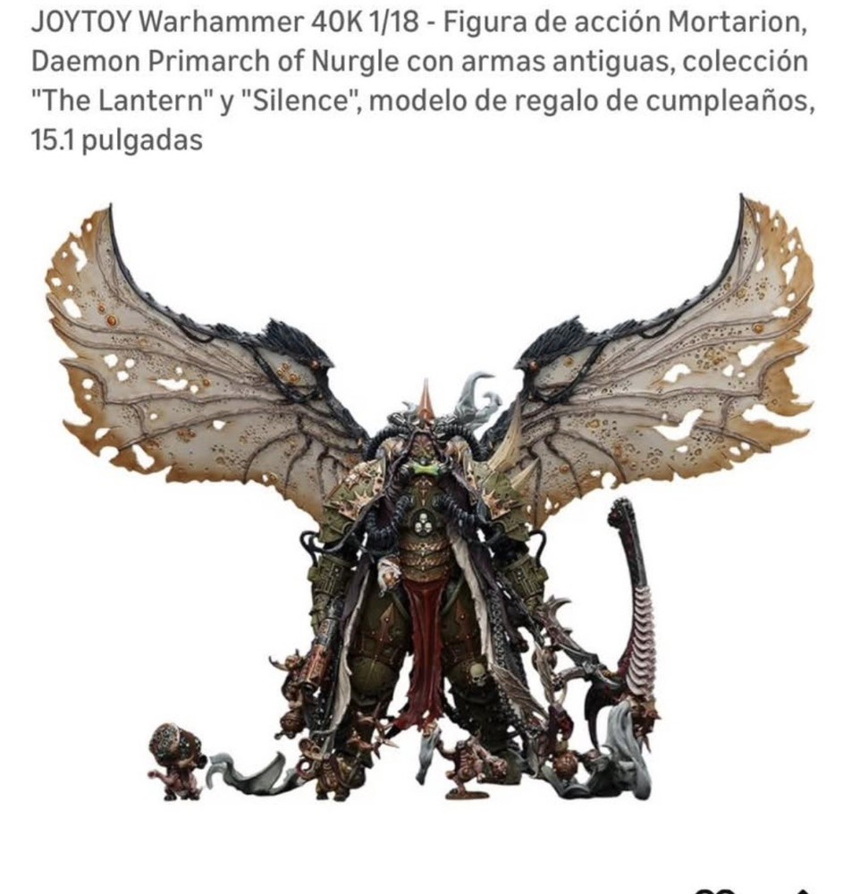 JOYTOY Warhammer 40K Death Guard Mortarion Daemon Primarch of Nurgle 1/18 Model