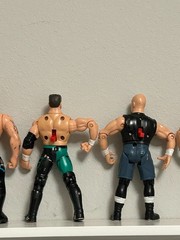 Lot Of 6 Vintage OSFTM 1998-99 Working Wrestling Action Figures See Photos/Video
