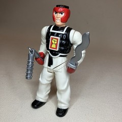 Vintage Milton Bradley 1994 Karate Fighters Kick Star Figure & 2 Weapons
