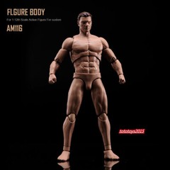In STOCK 1:12 Flexible Male Joint Suntan Figure Body Head Doll Model Action Toy