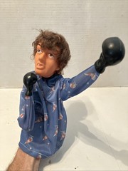 Vintage 1980s Rocky Balboa Hand Puppet Boxing Figure Sylvester Stallone Works