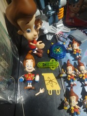 The Adventures of Jimmy Neutron Boy Genius Robo Walker & More Toy & Figure Lot!