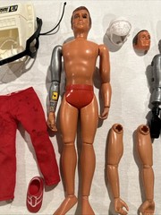 Vtge: MASKATRON ROBOT” & Six Million Dollar Man Action Figures Plus EXTRAS