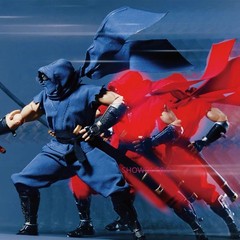 1/12 Custom Wired Blue/Red Outfit for Kaiyodo Ryu Hayabusa Action Figure Body