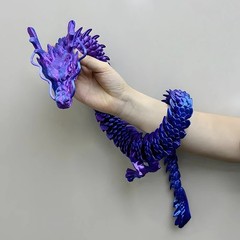 80CM 3D Printed Gem Dragon Crystal Fidget Toy Rotatable Articulated Dragon Gifts