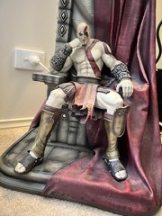 Kratos on Throne (god of war)