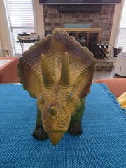 Triceratops Toy Major Trading 2005 Rubber Polyester Dinosaur 17″ Hong Kong HK