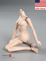 1/6 Female Pale Super Large Breast Chest Flexible Joint Body For 12″Figure Model