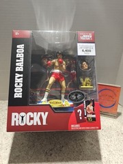 McFarlane Movie Maniacs Rocky Balboa Red Trunks Limited Platinum Ed. Figure NISP