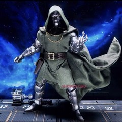 1/12 Green Wired Cape Cloak + Robe Clothes For 6″ Doctor Doom Action Figure Body