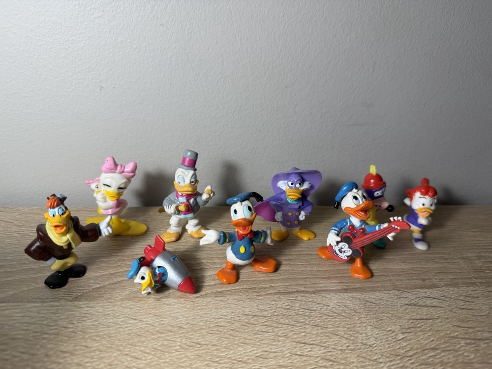 Vintage Ducktales Darkwing Duck Donald Duck 1990s PVC 2” Figure Lot Of 9