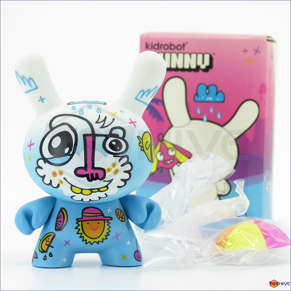 Kidrobot Dunny 2009 UK Limited Edition Rainy Day Jon Burgerman 3-inch figure