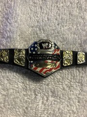 Mattel WWE United States Championship Champion Title Belt Black Strap WORN PAINT