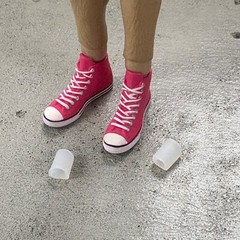 ATS-CON-PK: 1/12 casual Sneakers & ankle adapters w/ box for 6″ figure – Pink