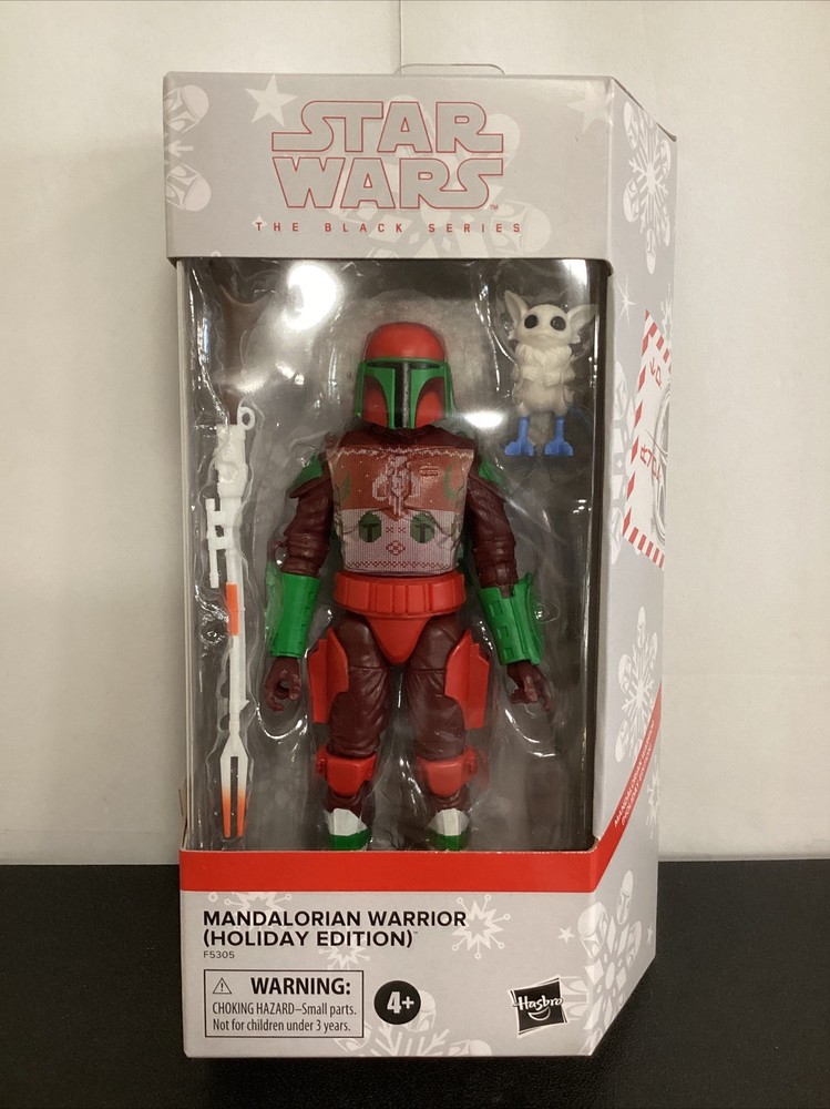 2022 Star Wars The Black Series MANDALORIAN WARRIOR Holiday Edition 6″ IN HAND