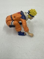 Naruto Uzumaki Action Figure 4″ Masashi Kishimoto Crouch Bounce Toy 2002 READ