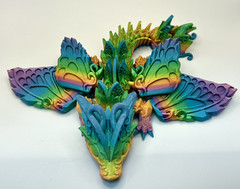 Rainbow Butterfly Dragon – Articulated 3D Printed Fantasy Figure