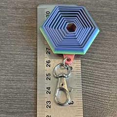 Rainbow Hexagon Fidget 3D Printed Toy For Keychains Backpacks And Purses
