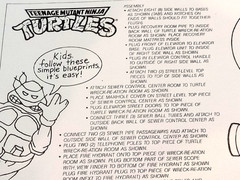 1989 TMNT Blueprint/Instructions Sewer System Lair-Detailed & Sharp-Copy