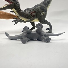Jurassic Park World Dinosaur Lot Of 4 Apatosaurus Velociraptor Blue T-Rex Raptor