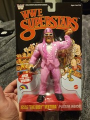 Mattel WWE Wrestling Superstars LJN RARE BLACK CARD 8″ Jesse The Body Ventura!