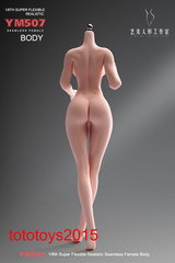 YM507 1/6 Female Body Pale Plump Slender Waist 12″ Detail Action Figure Model