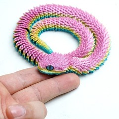 19inch 3D Printed Snake Model,Articulated Animals figure,Fidget Toys Home Decor