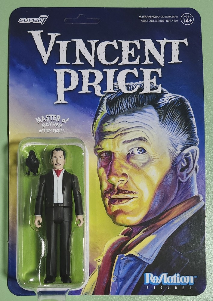 SUPER7 VINCENT PRICE COLORIZED ACTION FIGURE 3.75″ REACTION – Master of Mayhem