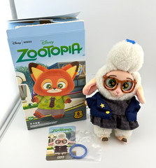 MINISO Zootopia Series Blind Box Bellwether Figure Plush Keychain Open Box