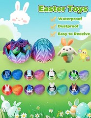 18Pcs 3D Printed Dragon with Egg, Mini 3D Printed Animals, 3D Dragon Eggs