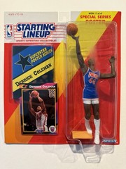💥🏀 1992 DERRICK COLEMAN Starting Lineup, NJ Nets, NBA, Card & Poster 🏀💥