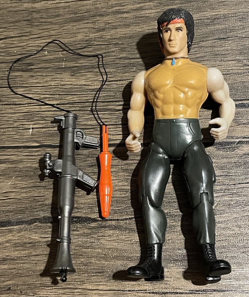 Vintage 1985 1986 Rambo Force of Freedom Coleco Action Figure &Rocket Launcher