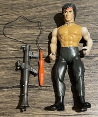 Vintage 1985 1986 Rambo Force of Freedom Coleco Action Figure &Rocket Launcher