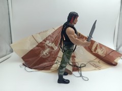 Rambo With Parachute Jocsa Force Of Freedom Argentine Vintage 80´s Not Coleco