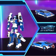 Tobot V Galaxy Detective Car Transform Robot Tachyon Golden Edition No Box