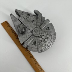 1998 Star Wars 6″ Millennium Falcon Silver Box w/ Blueprint Map Hope Ind.