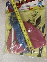 1965 Hasbro FLYING SUPERMAN IN PACKAGE, New, Plastic Torn