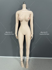 1:6 Female Makeup Seamless Body With detail Pale Skin Medium Breast 12″ Figure