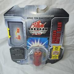 Bakugan ZUKANATOR Battle Gear Red SILVER Attribute 2010 Spin Master DAMAGED CARD